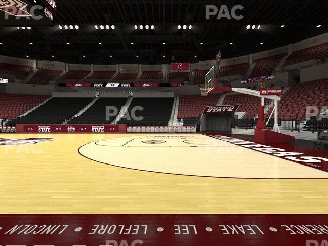 Humphrey Coliseum - Section Courtside 115 Seat View