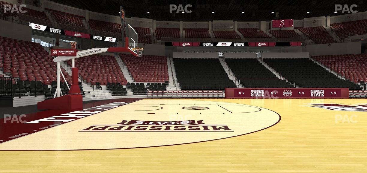 Humphrey Coliseum - Section Courtside 117 Seat View