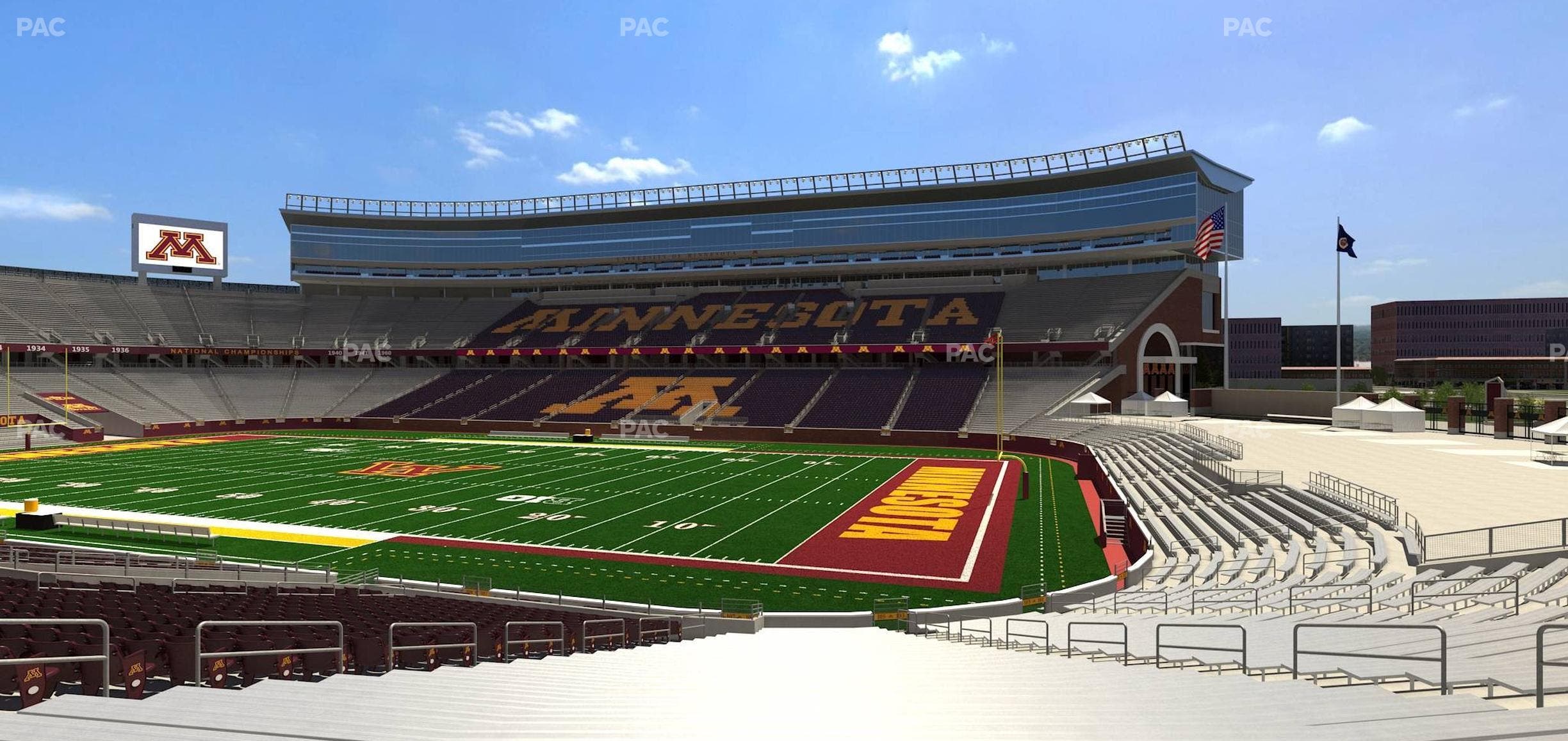 Huntington Bank Stadium - Section 105 Seat View