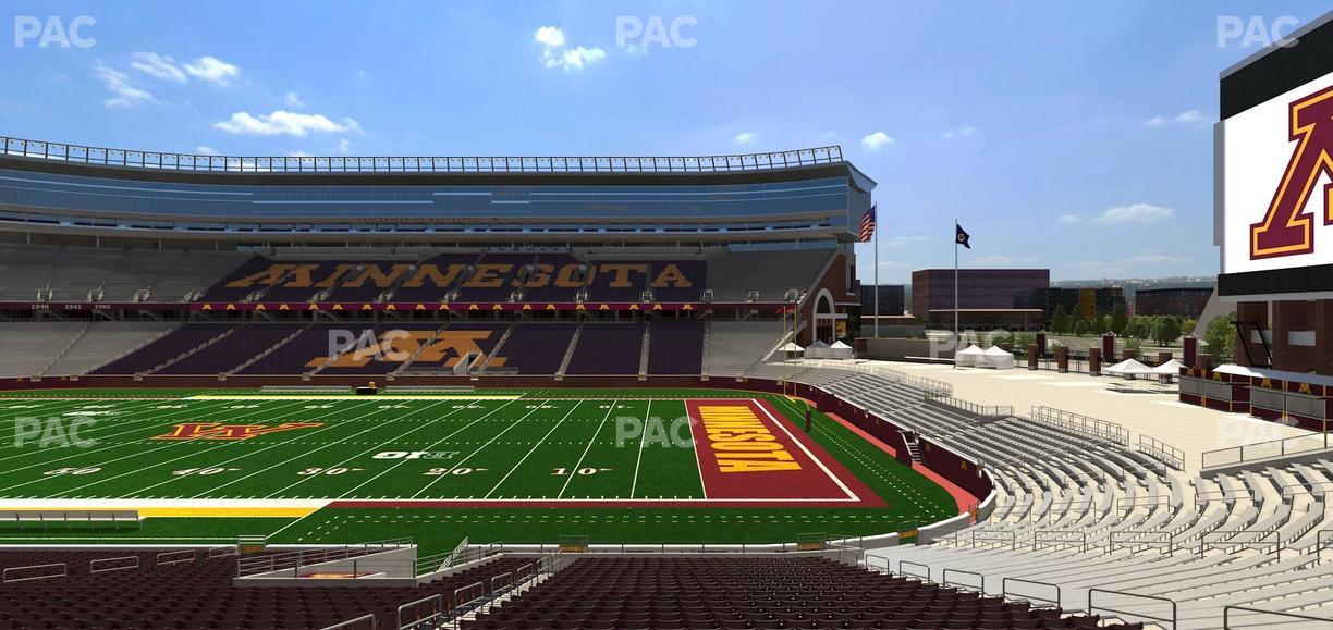 Huntington Bank Stadium - Section 107 Seat View