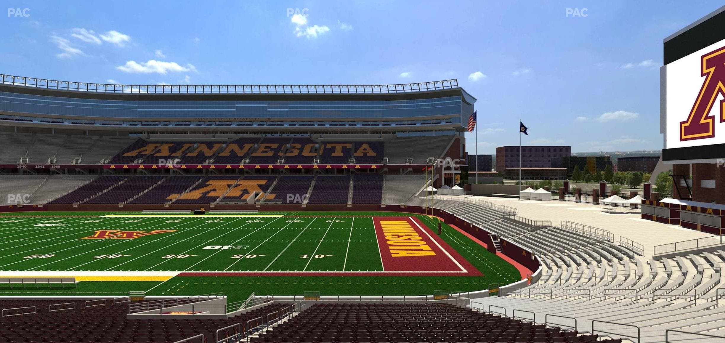 Huntington Bank Stadium - Section 107 Seat View