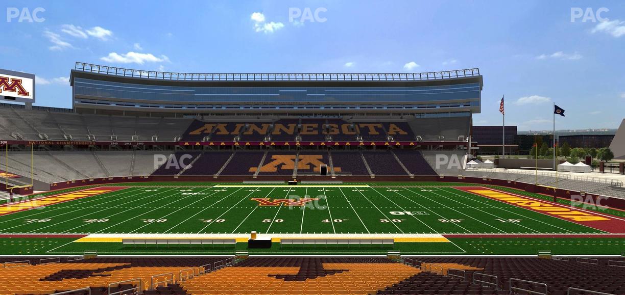 Huntington Bank Stadium - Section 110 Seat View