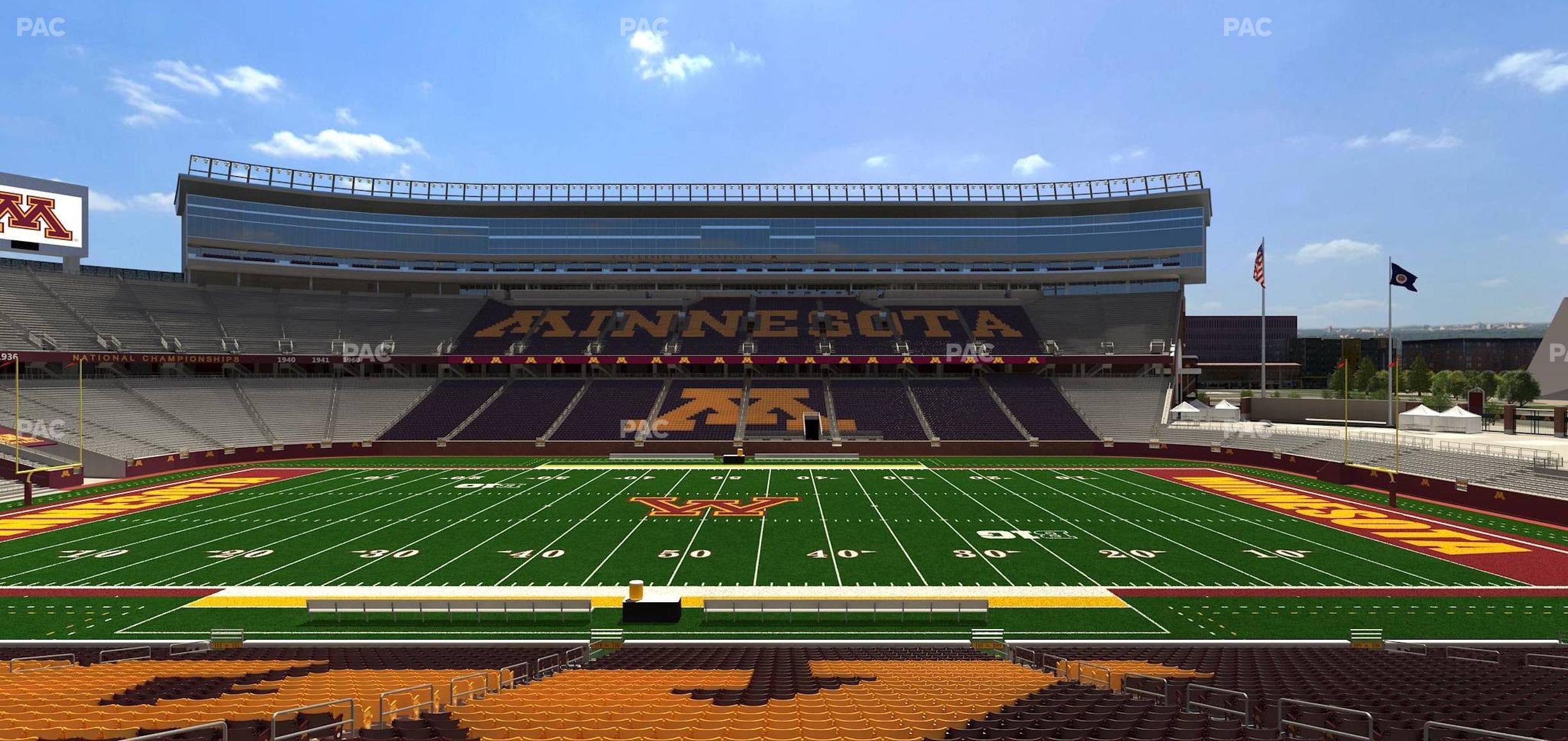 Huntington Bank Stadium - Section 110 Seat View