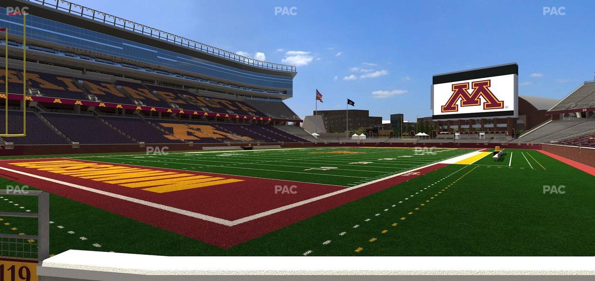 Huntington Bank Stadium - Section 119 Seat View