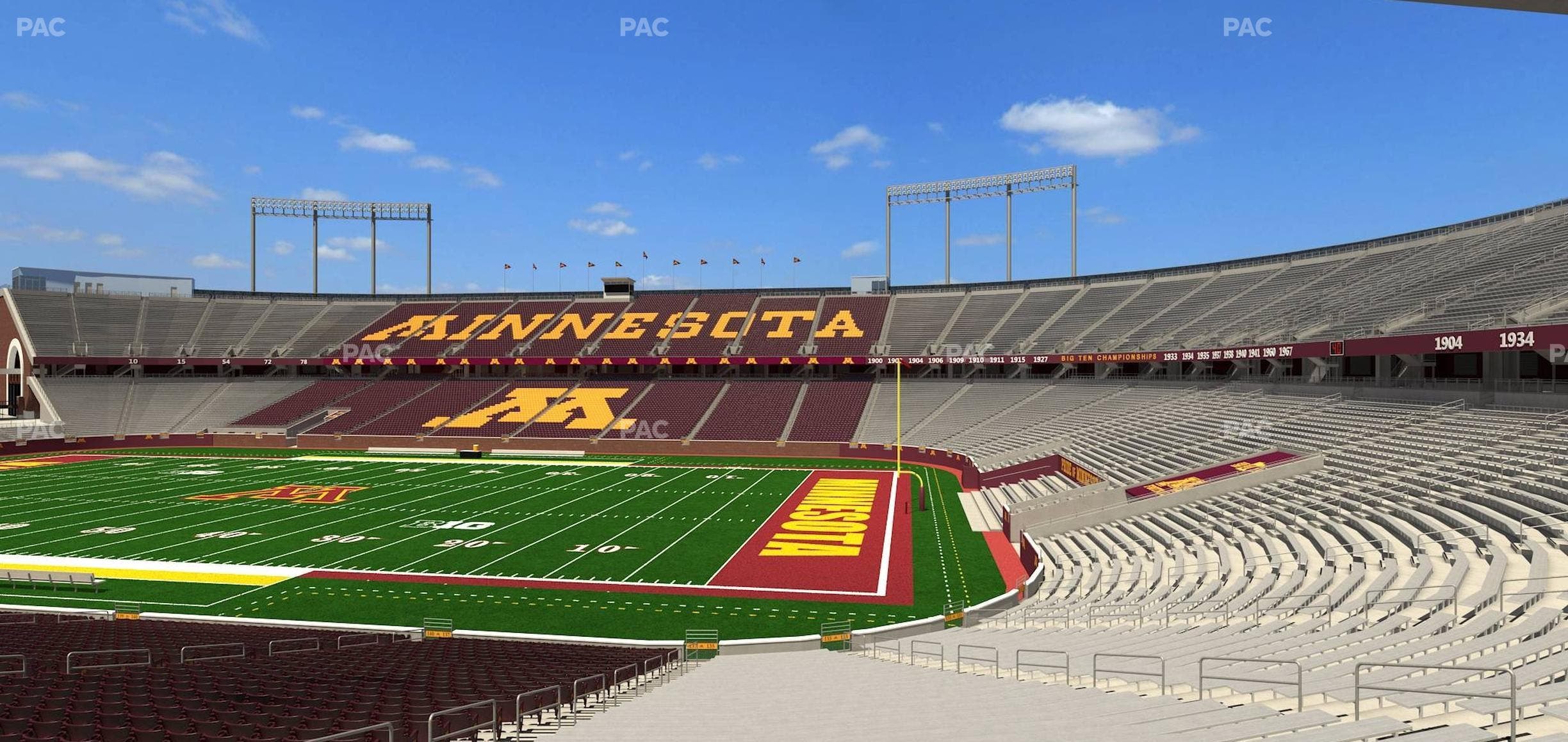 Huntington Bank Stadium - Section 135 Seat View