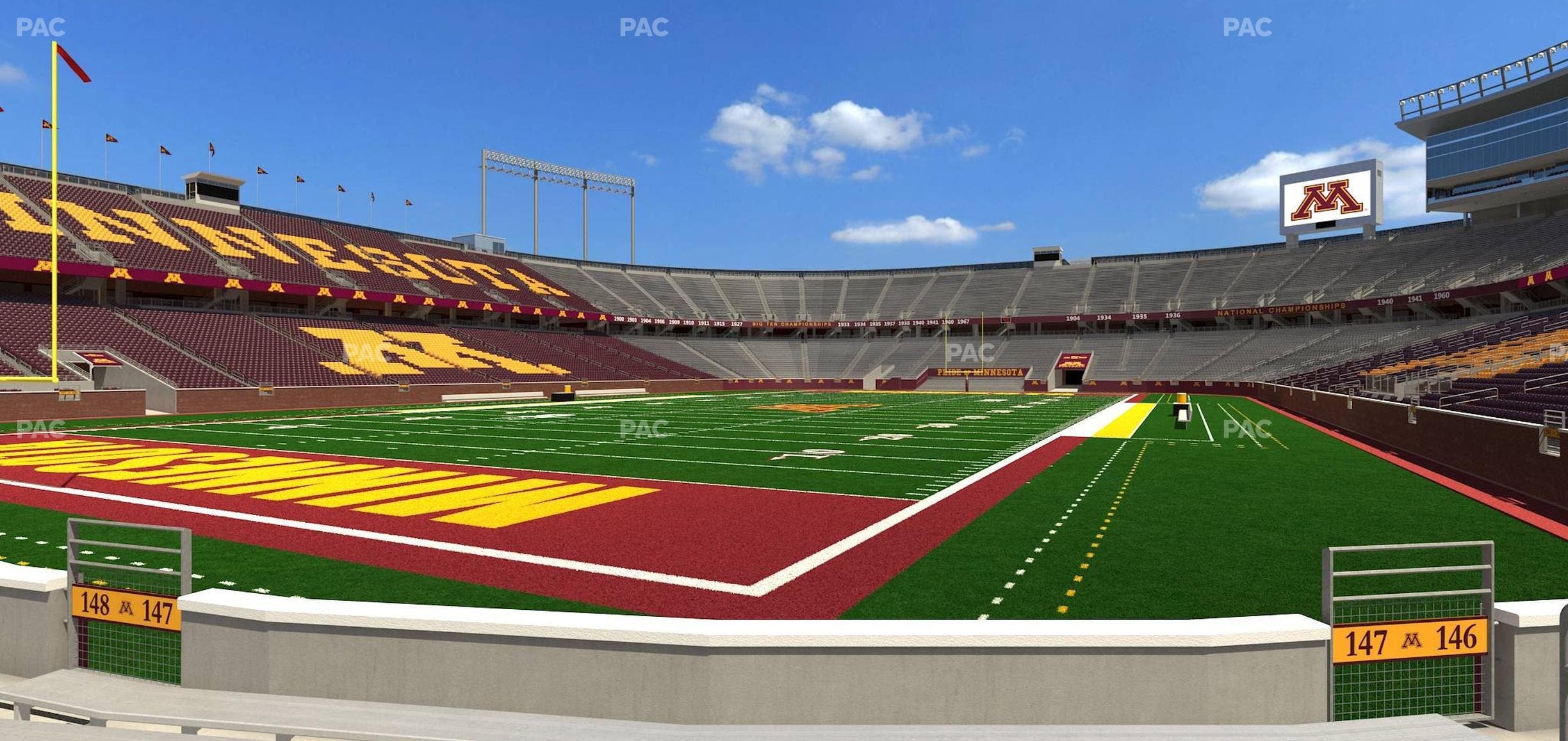 Huntington Bank Stadium - Section 147 Seat View