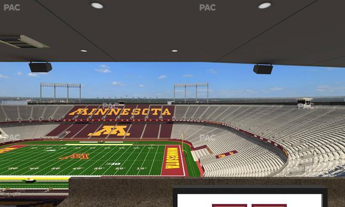 Huntington Bank Stadium - Section Loge Box 1 Upper Seat View