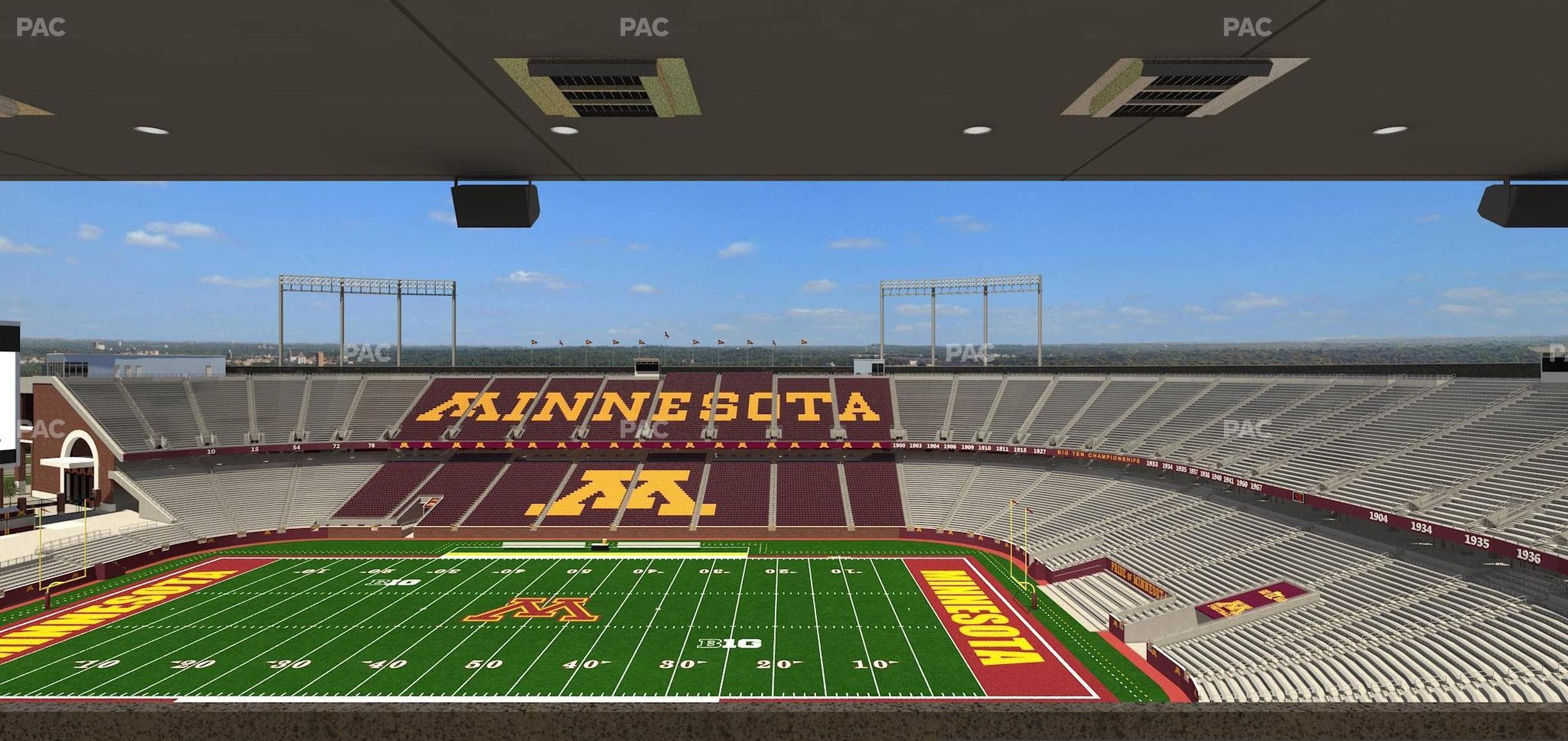 Huntington Bank Stadium - Section Loge Box 10 Upper Seat View