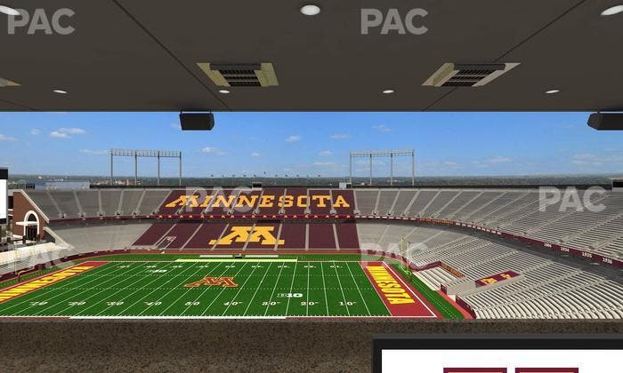 Huntington Bank Stadium - Section Loge Box 10 Upper Seat View