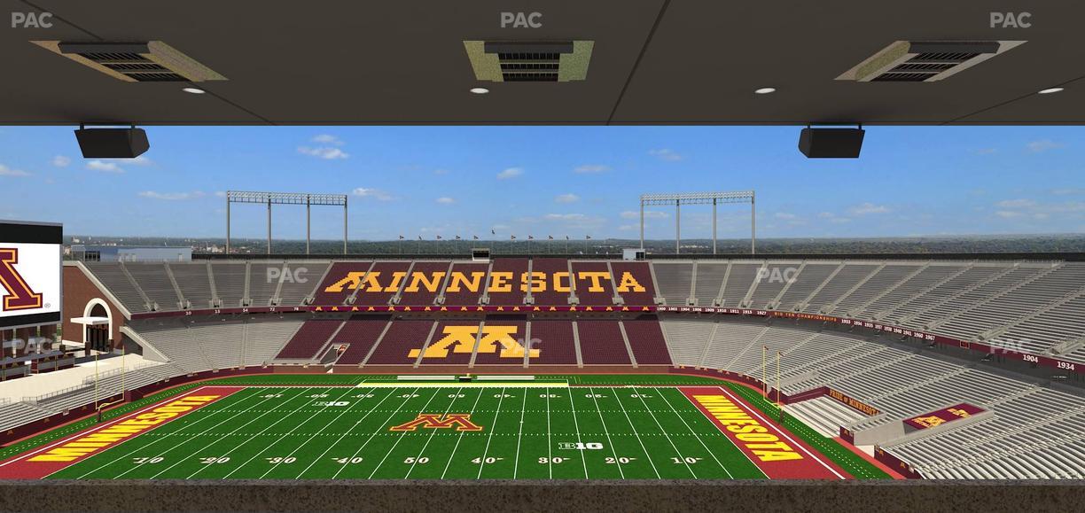 Huntington Bank Stadium - Section Loge Box 13 Upper Seat View