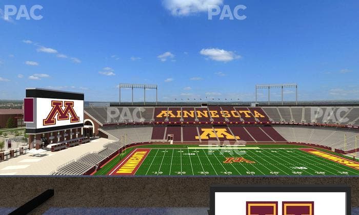 Huntington Bank Stadium - Section Loge Box 19 Lower Seat View