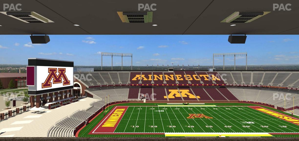 Huntington Bank Stadium - Section Loge Box 19 Upper Seat View