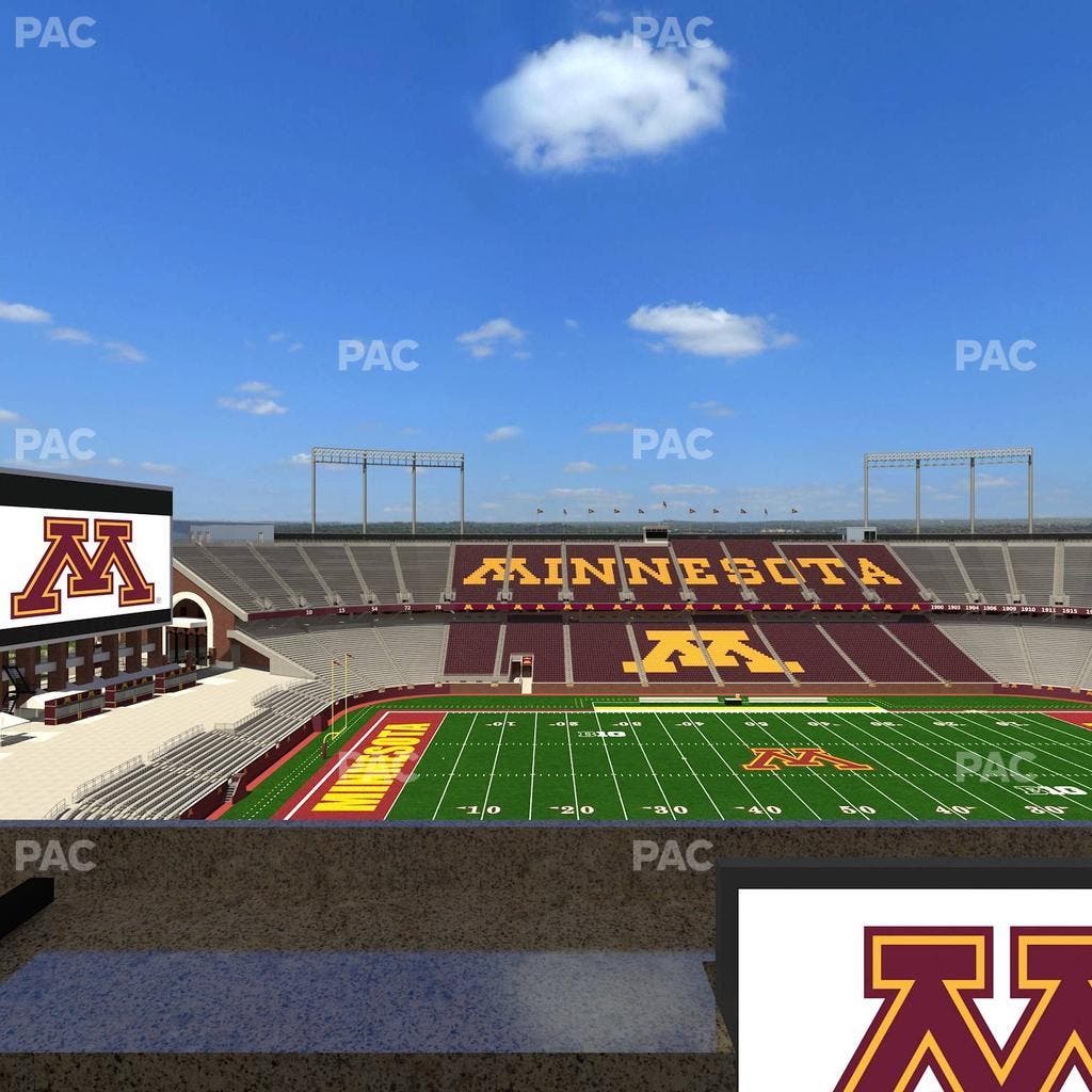 Huntington Bank Stadium - Section Loge Box 20 Lower Seat View