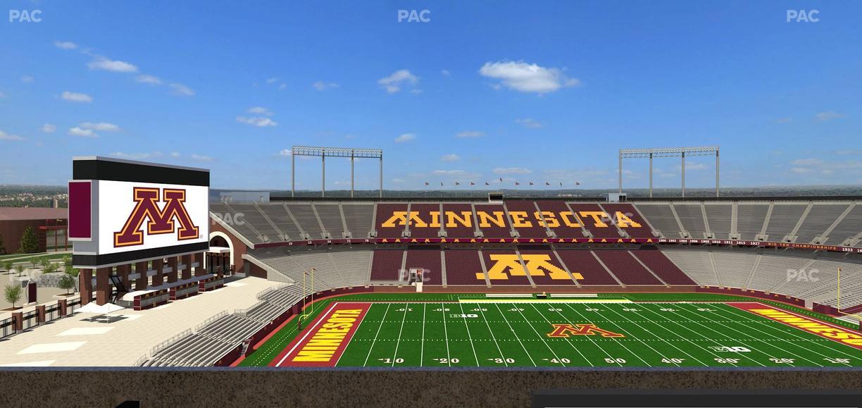 Huntington Bank Stadium - Section Loge Box 20 Lower Seat View