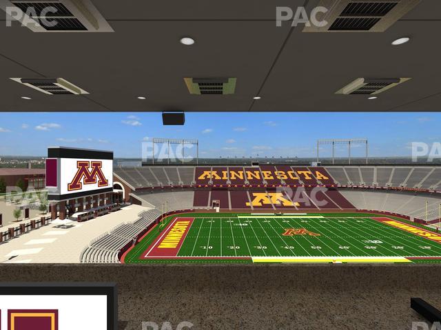 Huntington Bank Stadium - Section Loge Box 20 Upper Seat View Huntington Bank Stadium - Section Loge Box 20 Upper Seat View