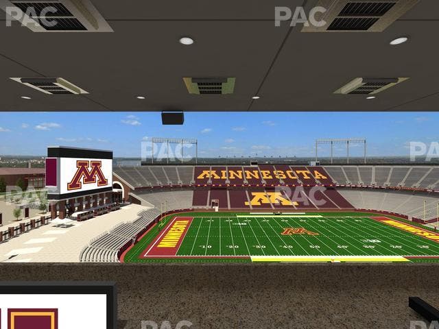 Huntington Bank Stadium - Section Loge Box 20 Upper Seat View