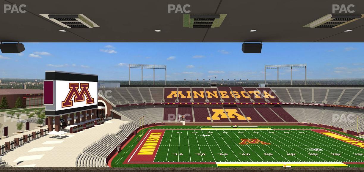 Huntington Bank Stadium - Section Loge Box 21 Upper Seat View