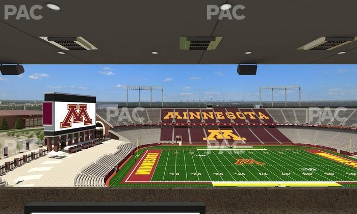 Huntington Bank Stadium - Section Loge Box 21 Upper Seat View