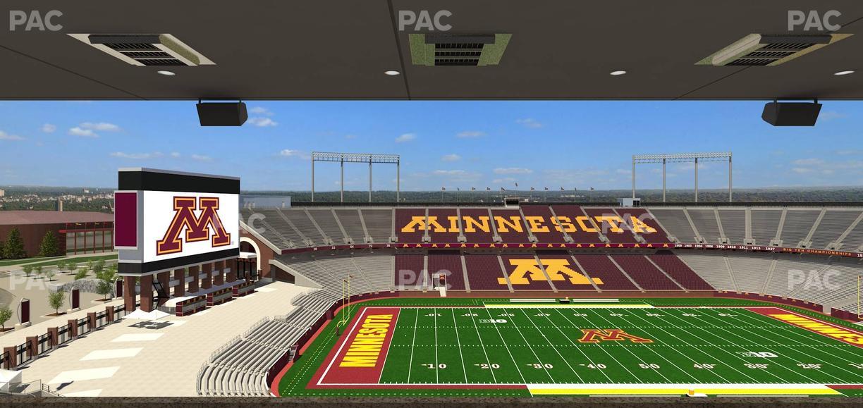 Huntington Bank Stadium - Section Loge Box 22 Upper Seat View