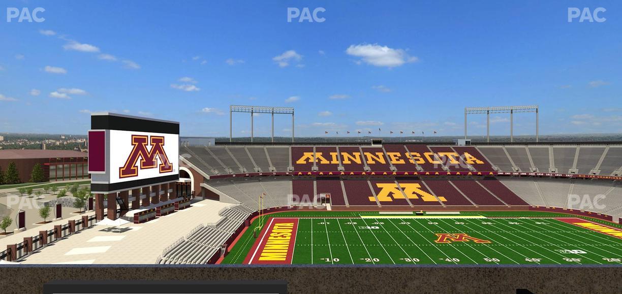 Huntington Bank Stadium - Section Loge Box 25 Lower Seat View