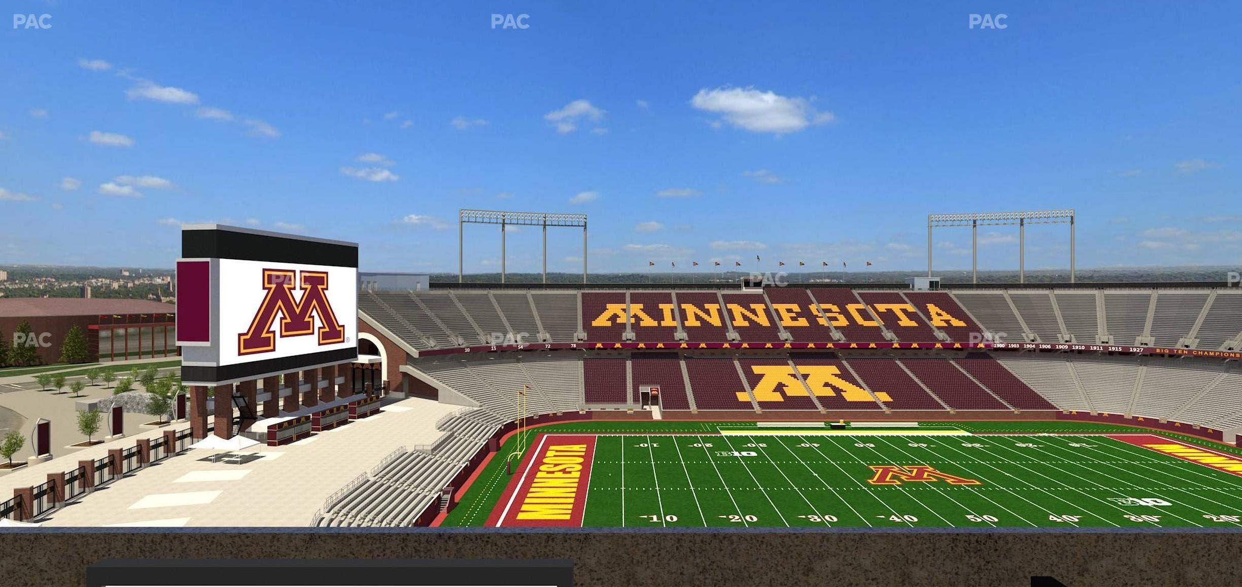 Huntington Bank Stadium - Section Loge Box 25 Lower Seat View