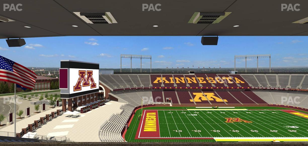 Huntington Bank Stadium - Section Loge Box 27 Upper Seat View