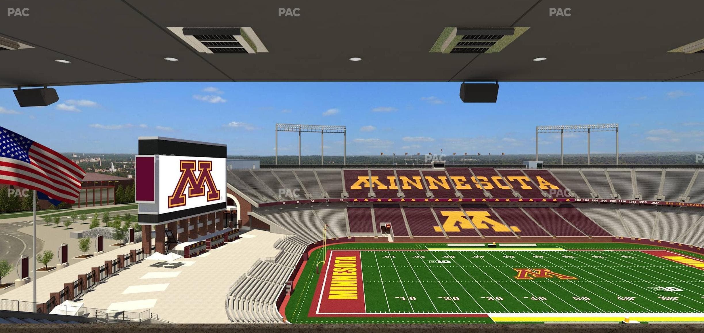 Huntington Bank Stadium - Section Loge Box 27 Upper Seat View