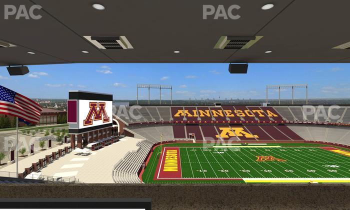 Huntington Bank Stadium - Section Loge Box 27 Upper Seat View