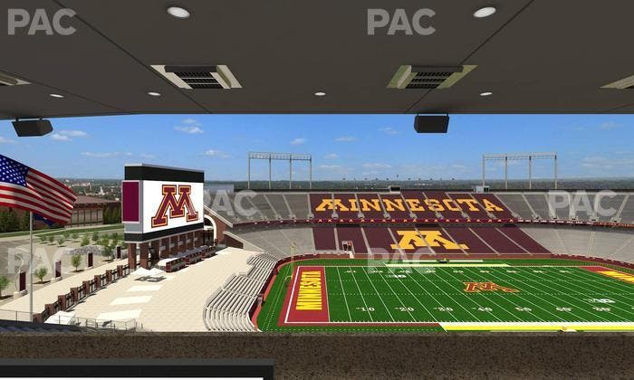 Huntington Bank Stadium - Section Loge Box 27 Upper Seat View