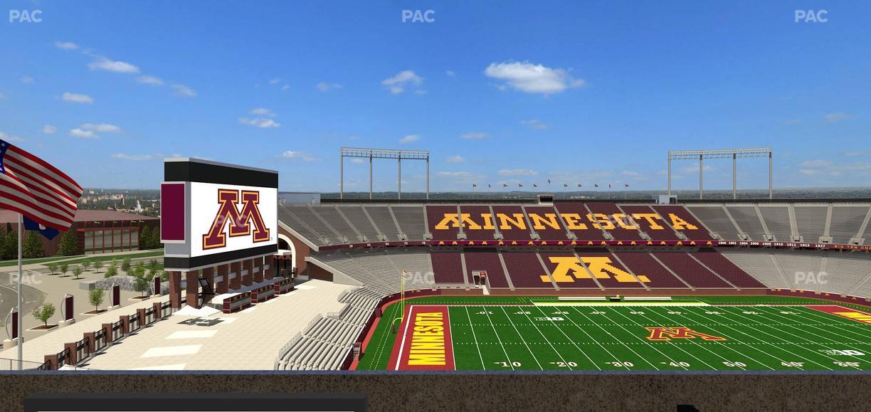 Huntington Bank Stadium - Section Loge Box 28 Lower Seat View