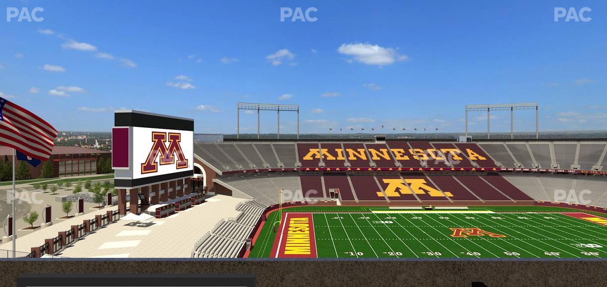 Huntington Bank Stadium - Section Loge Box 28 Lower Seat View