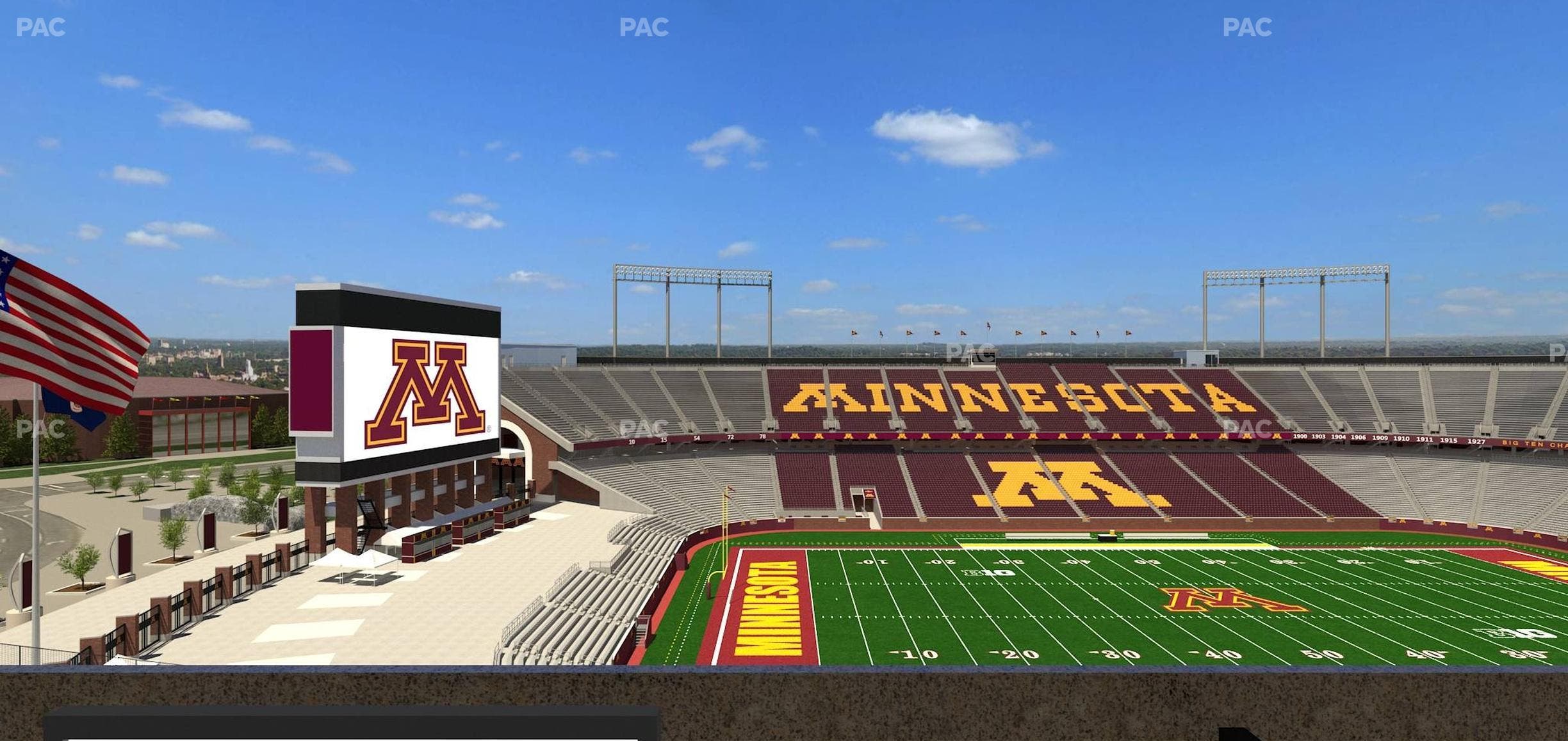 Huntington Bank Stadium - Section Loge Box 28 Lower Seat View