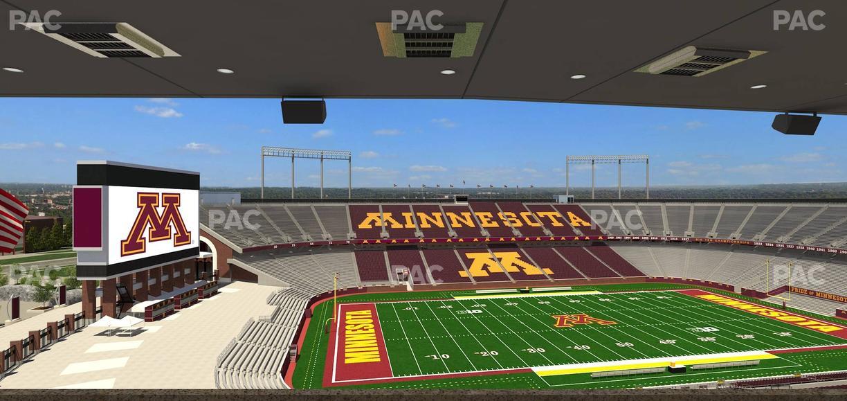 Huntington Bank Stadium - Section Loge Box 28 Upper Seat View