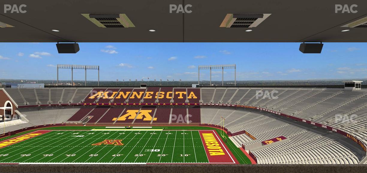 Huntington Bank Stadium - Section Loge Box 7 Upper Seat View