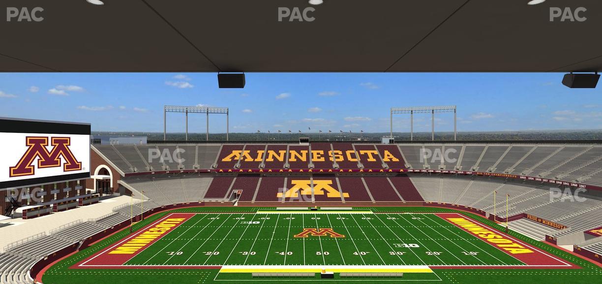 Huntington Bank Stadium - Section Outdoor Club 3 Seat View