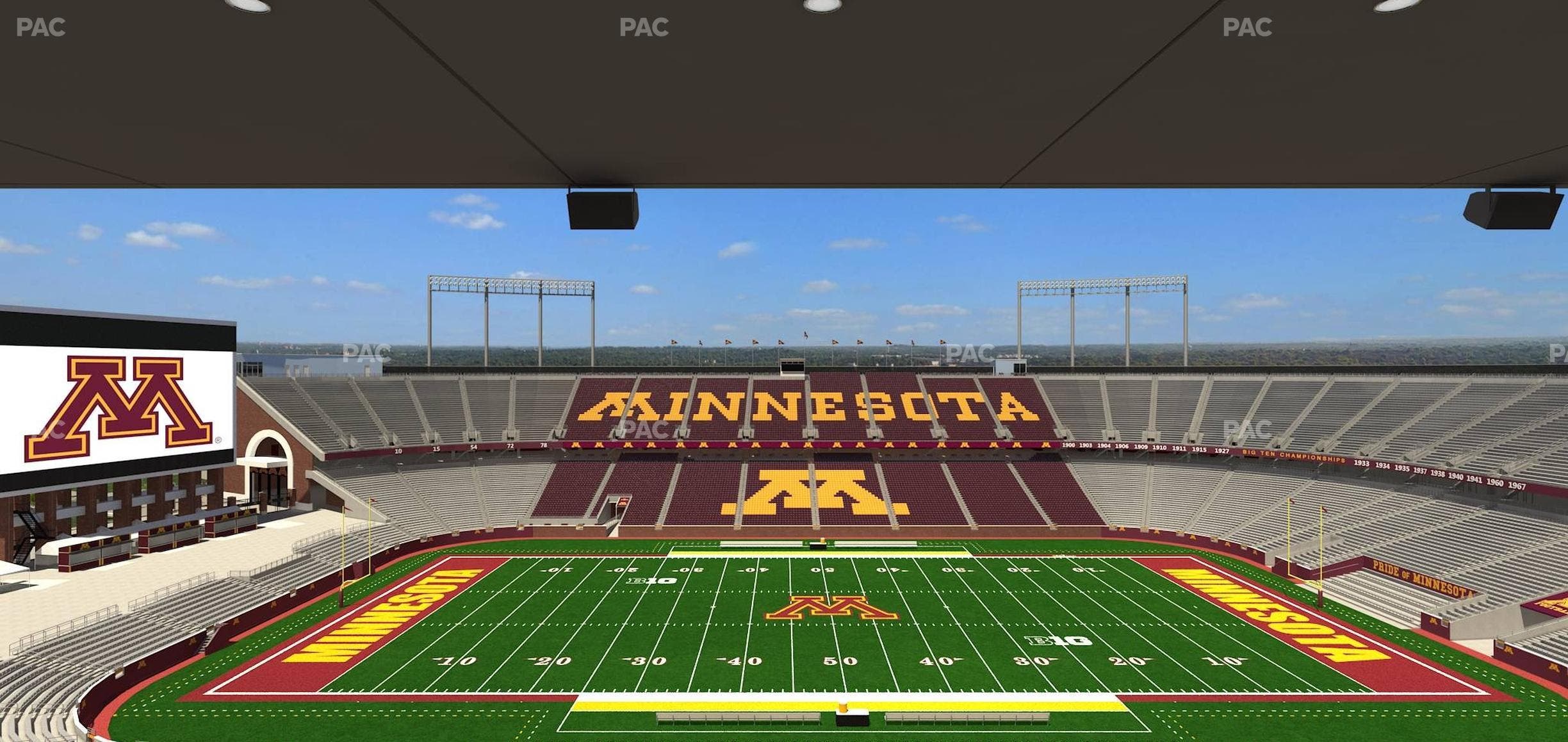 Huntington Bank Stadium - Section Outdoor Club 3 Seat View