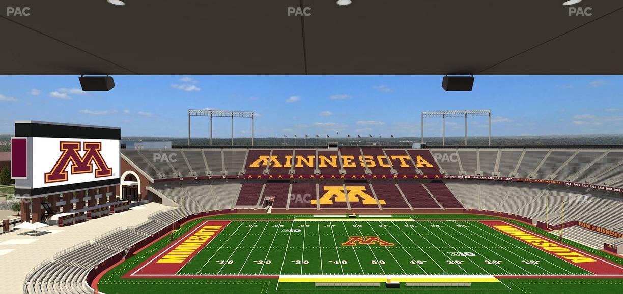 Huntington Bank Stadium - Section Outdoor Club 4 Seat View