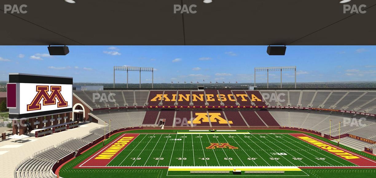 Huntington Bank Stadium - Section Outdoor Club 4 Seat View