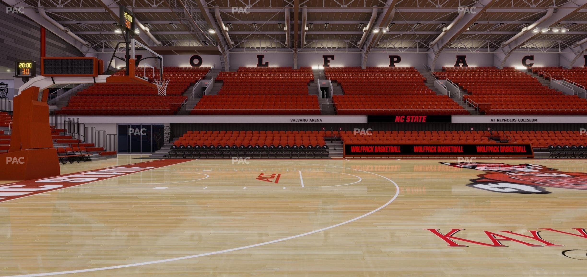 James T. Valvano Arena at Reynolds Coliseum - Section Courtside Seat View
