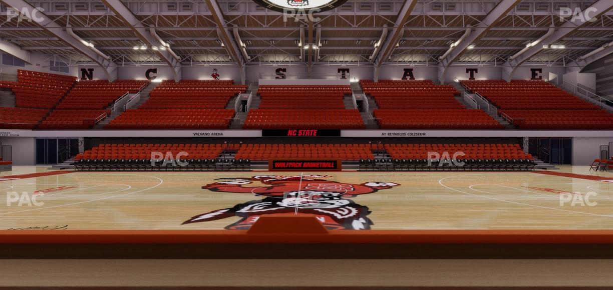 James T. Valvano Arena at Reynolds Coliseum - Section Floor B Seat View