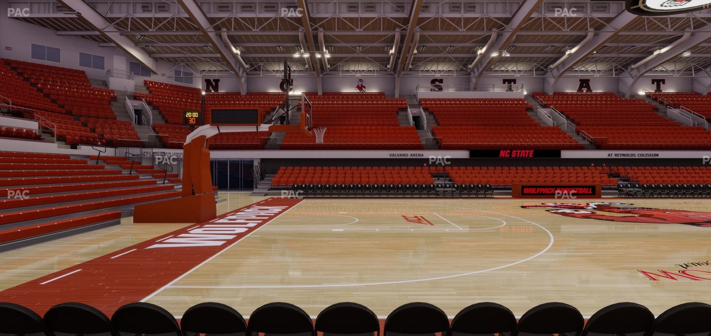 James T. Valvano Arena at Reynolds Coliseum - Section Floor C Seat View