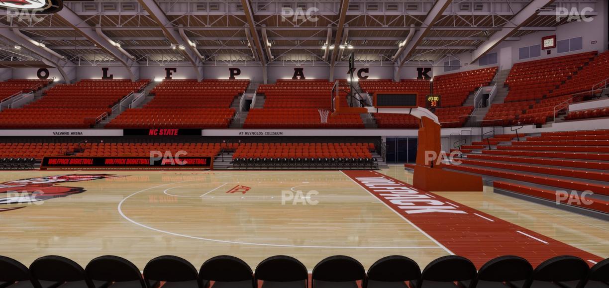 James T. Valvano Arena at Reynolds Coliseum - Section Floor G Seat View
