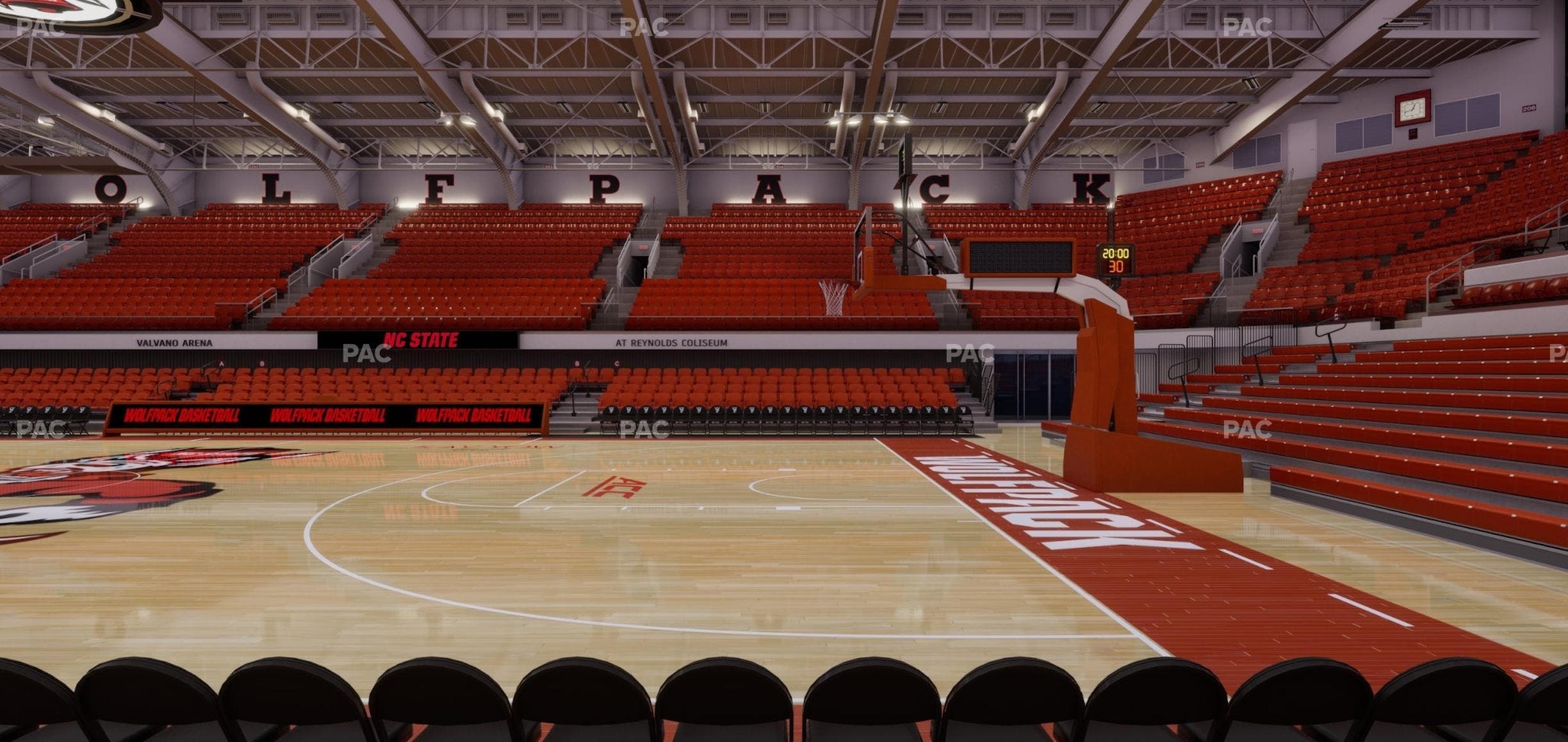 James T. Valvano Arena at Reynolds Coliseum - Section Floor G Seat View