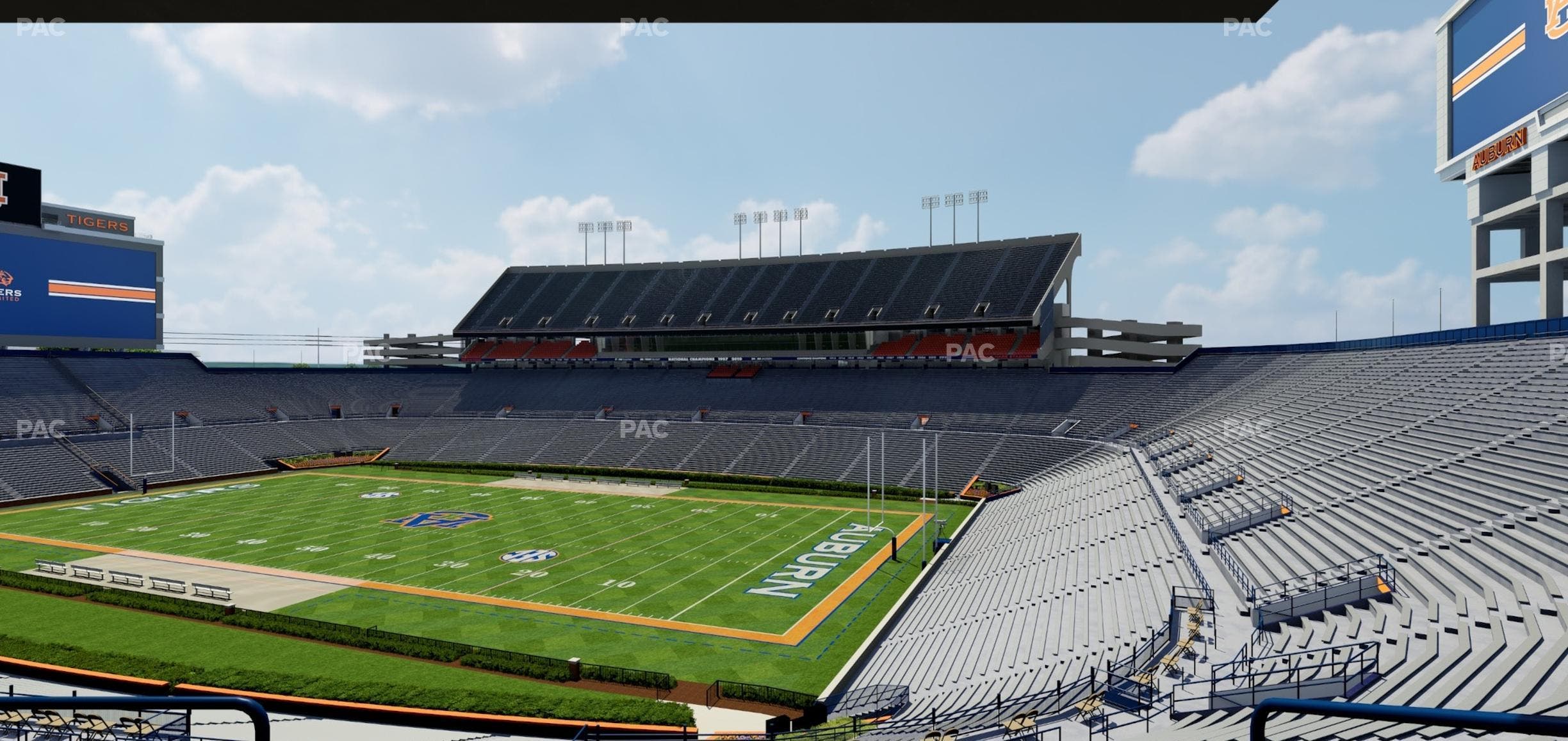 Jordan-Hare Stadium - Section Nelson Club Seat View
