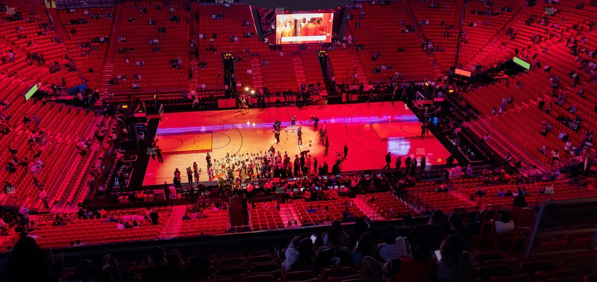 Kaseya Center - Section 309 Seat View