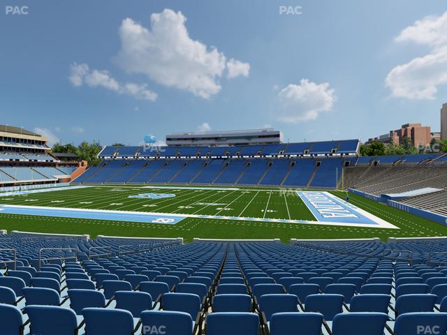 Official view from Section 109 at Kenan Memorial Stadium