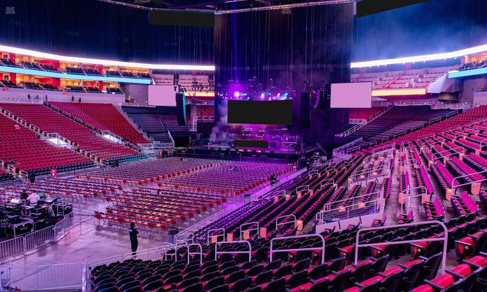 KFC Yum! Center - Section 109 Seat View