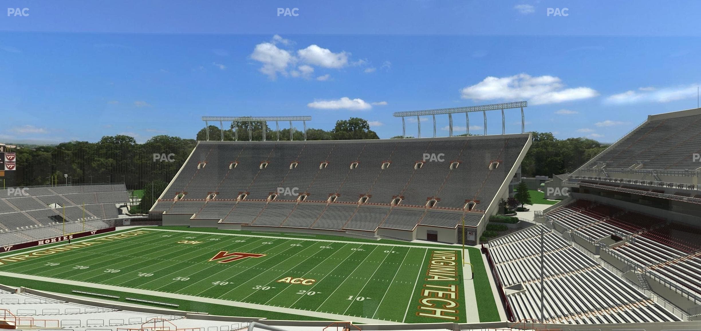 Lane Stadium - Section South Club 4 Seat View