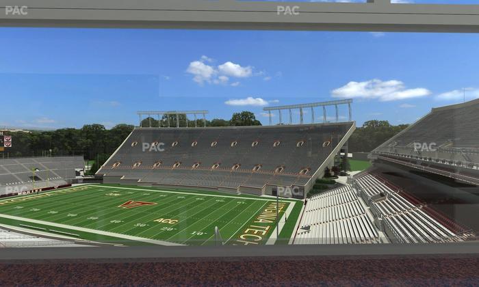 Lane Stadium - Section South Club 5 Seat View