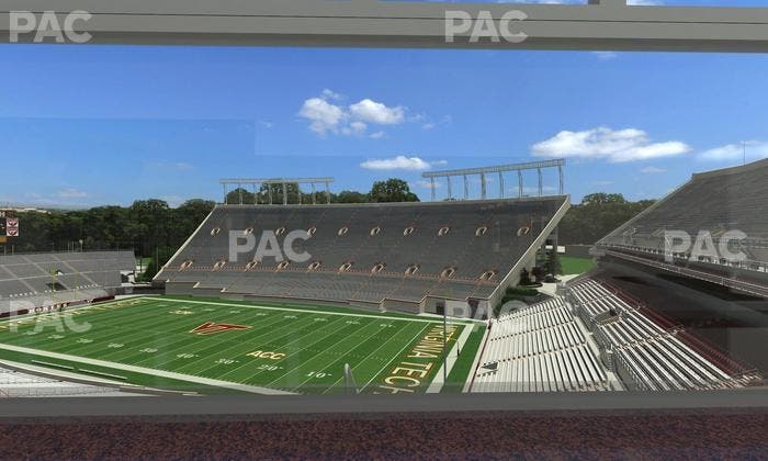 Lane Stadium - Section South Club 5 Seat View